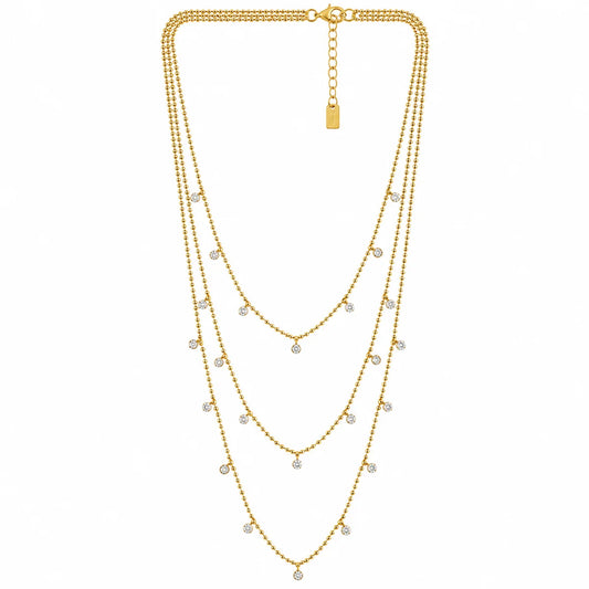 KETTING TRIPLE LAYERED STRASS