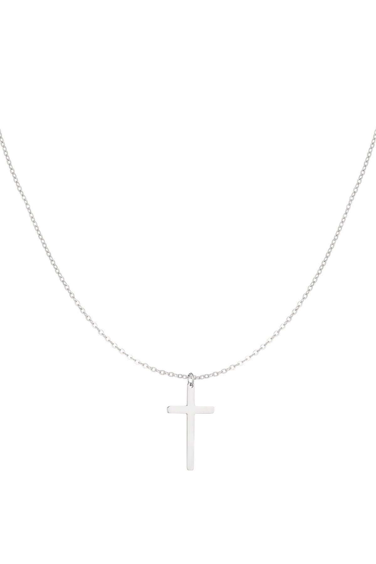 KETTING KRUIS ZILVER