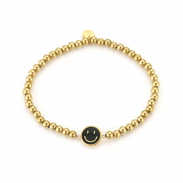 ARMBAND SMILEY ZWART