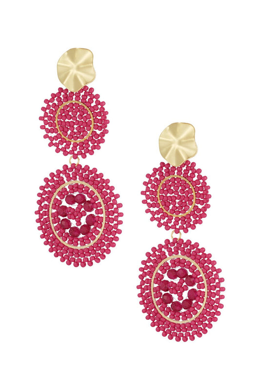 OORBELLEN SUNFLOWER ROZE