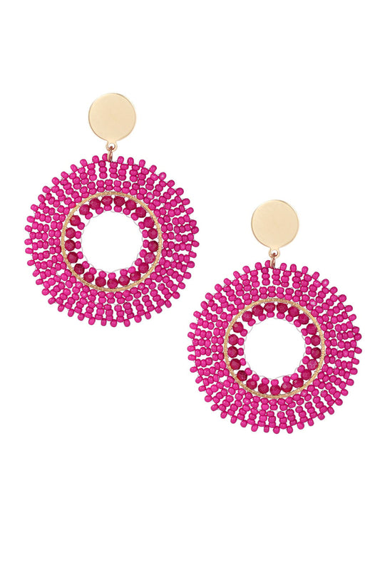 OORBELLEN BLISS FUSHIA