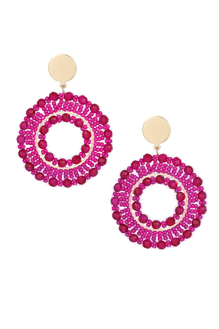 OORBELLEN JOY FUSHIA