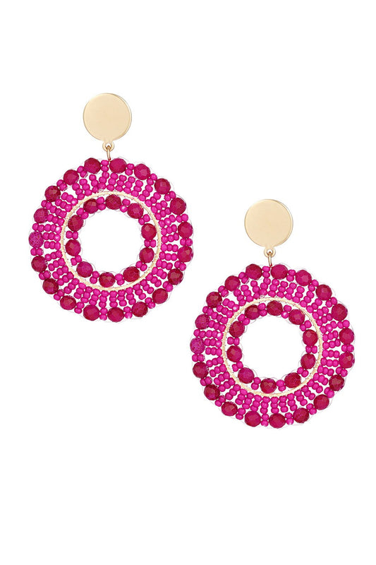 OORBELLEN JOY FUSHIA