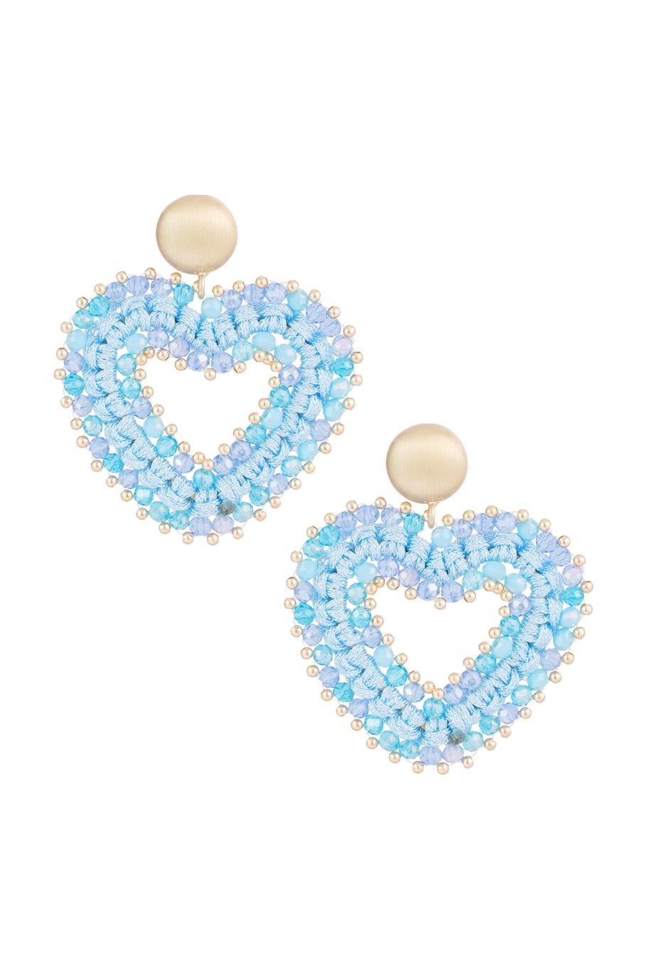 OORBELLEN LOVE ALL BLAUW