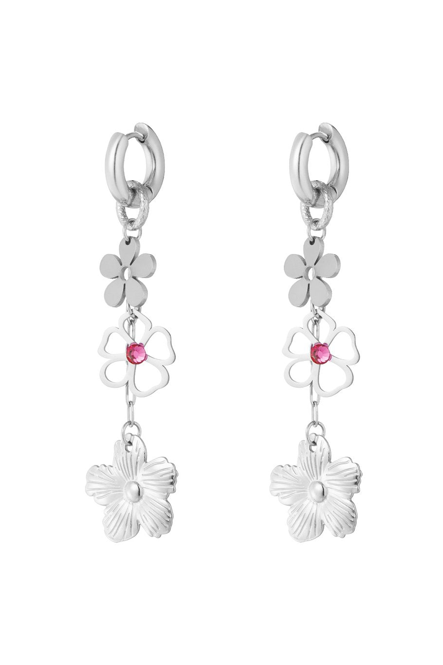OORBELLEN BLOOM BABY ZILVER