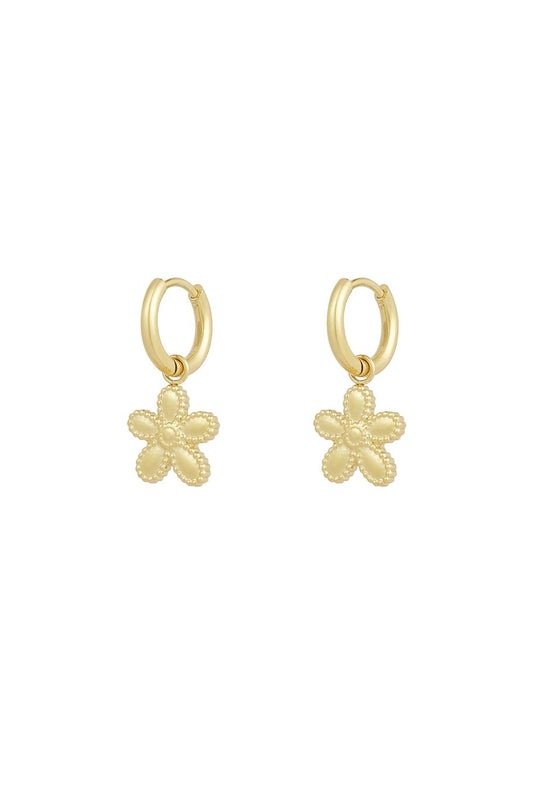 OORBELLEN SIMPLE FLOWER GOUD