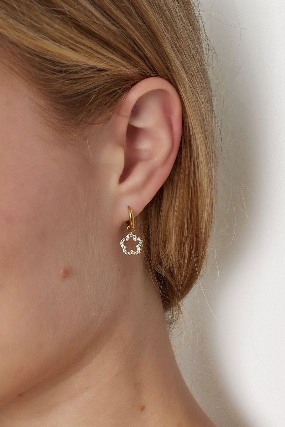 OORBELLEN SHIMMER ZILVER