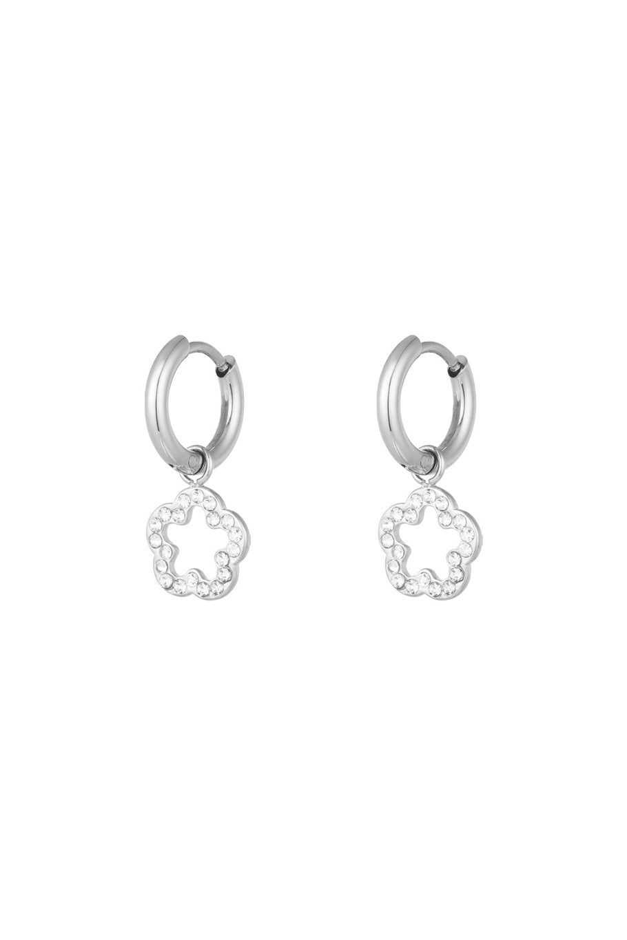 OORBELLEN SHIMMER ZILVER