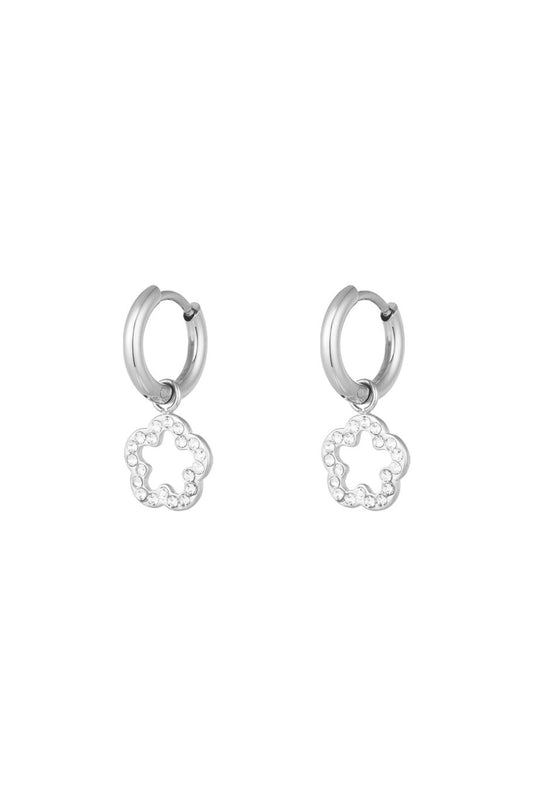 OORBELLEN SHIMMER ZILVER