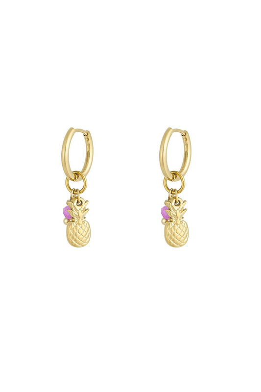 OORBELLEN PINEAPPLE AURA