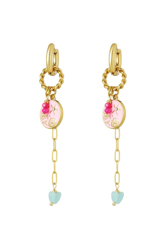 OORBELLEN DAZZLING DAY ROZE