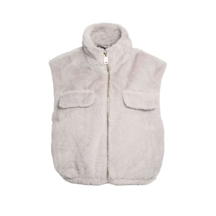 GILET FAUX FUR BEIGE