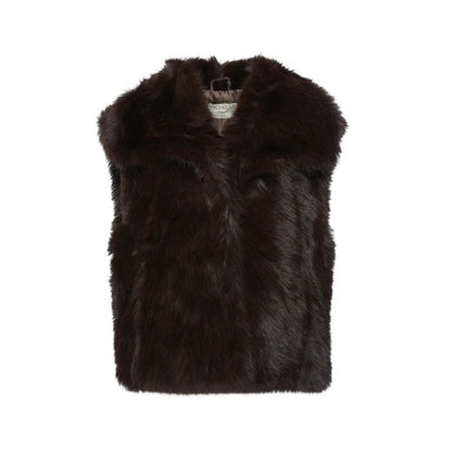 GILET FAUX FUR LUXE COFFEE