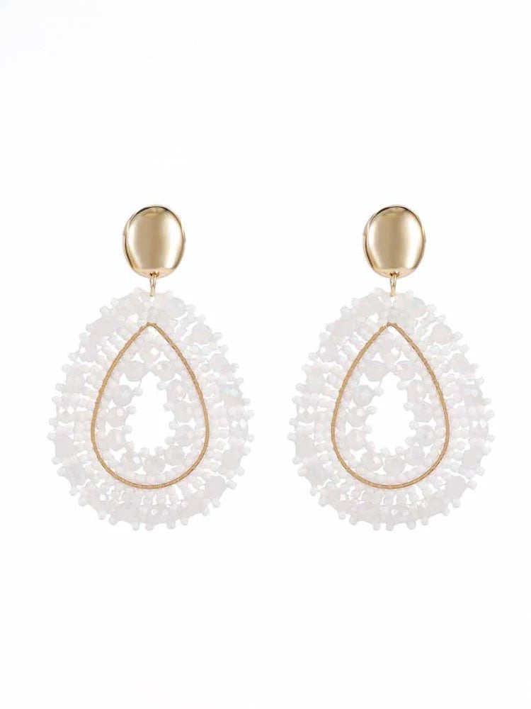 OORBELLEN CHARME WIT 6991