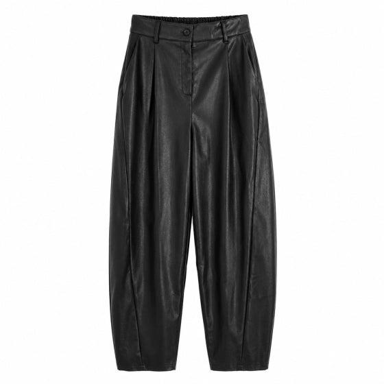 BROEK BARREL PU ZWART