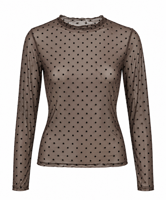 TOP MESH LOLA BRUIN Kinaofashionboutique