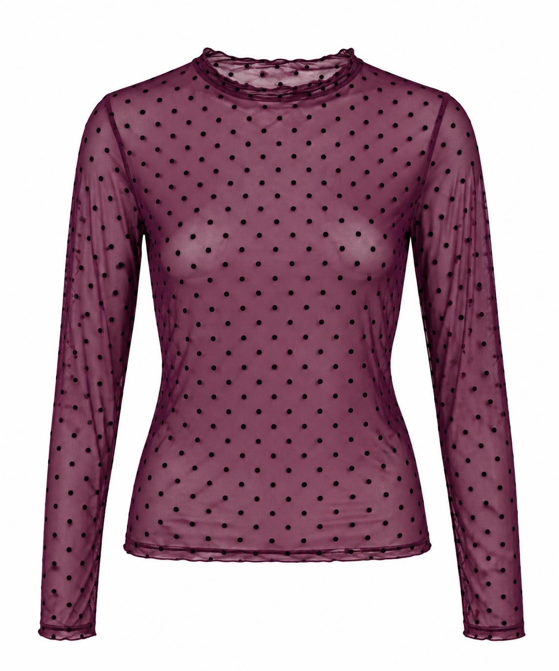 TOP MESH LOLA AUBERGINE Kinaofashionboutique