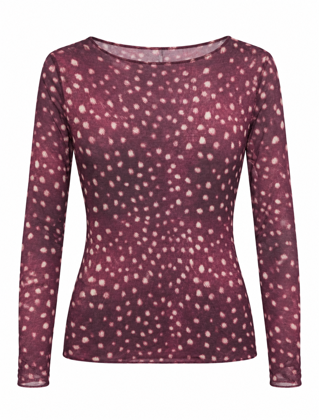 TOP MESH BAMBI AUBERGINE Kinaofashionboutique