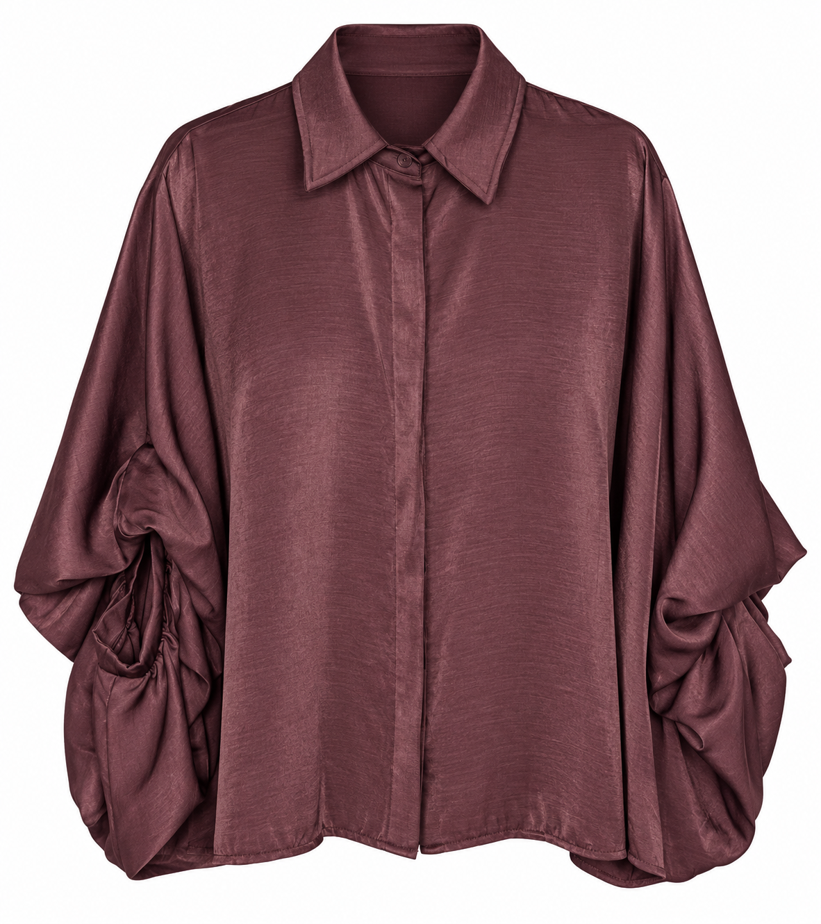 BLOUSE MACEY AUBERGINE Kinaofashionboutique