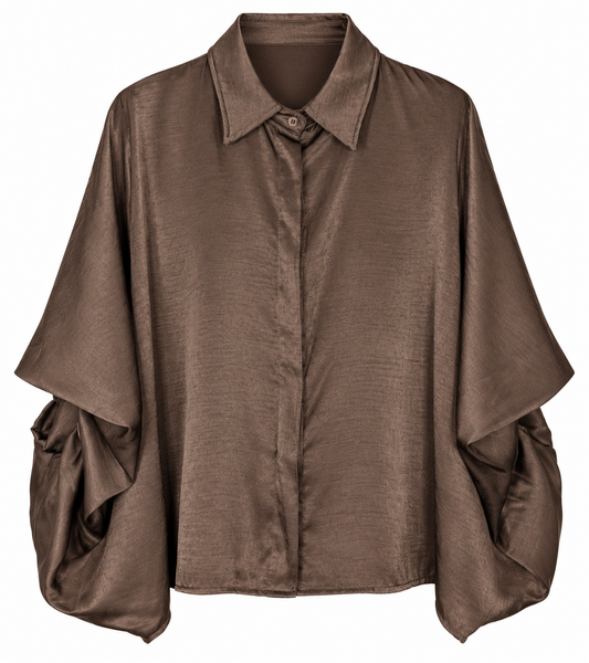 BLOUSE MACEY DONKER BRUIN Kinaofashionboutique