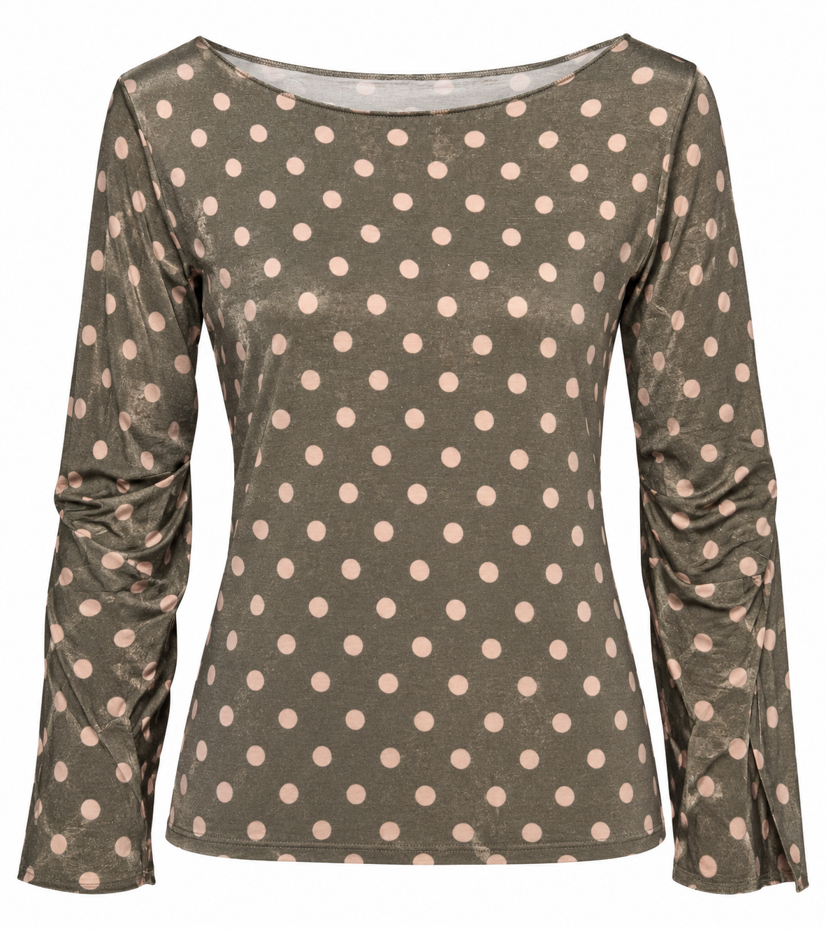 TOP MESH POLKA DOT GROEN Kinaofashionboutique
