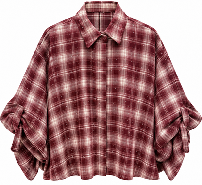BLOUSE ROSA GLITTER BORDEAUX Kinaofashionboutique