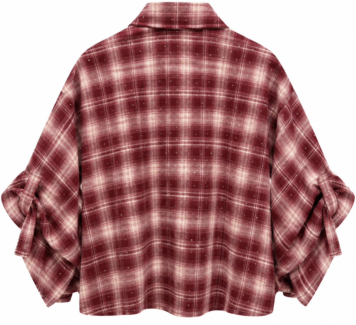 BLOUSE ROSA GLITTER BORDEAUX Kinaofashionboutique