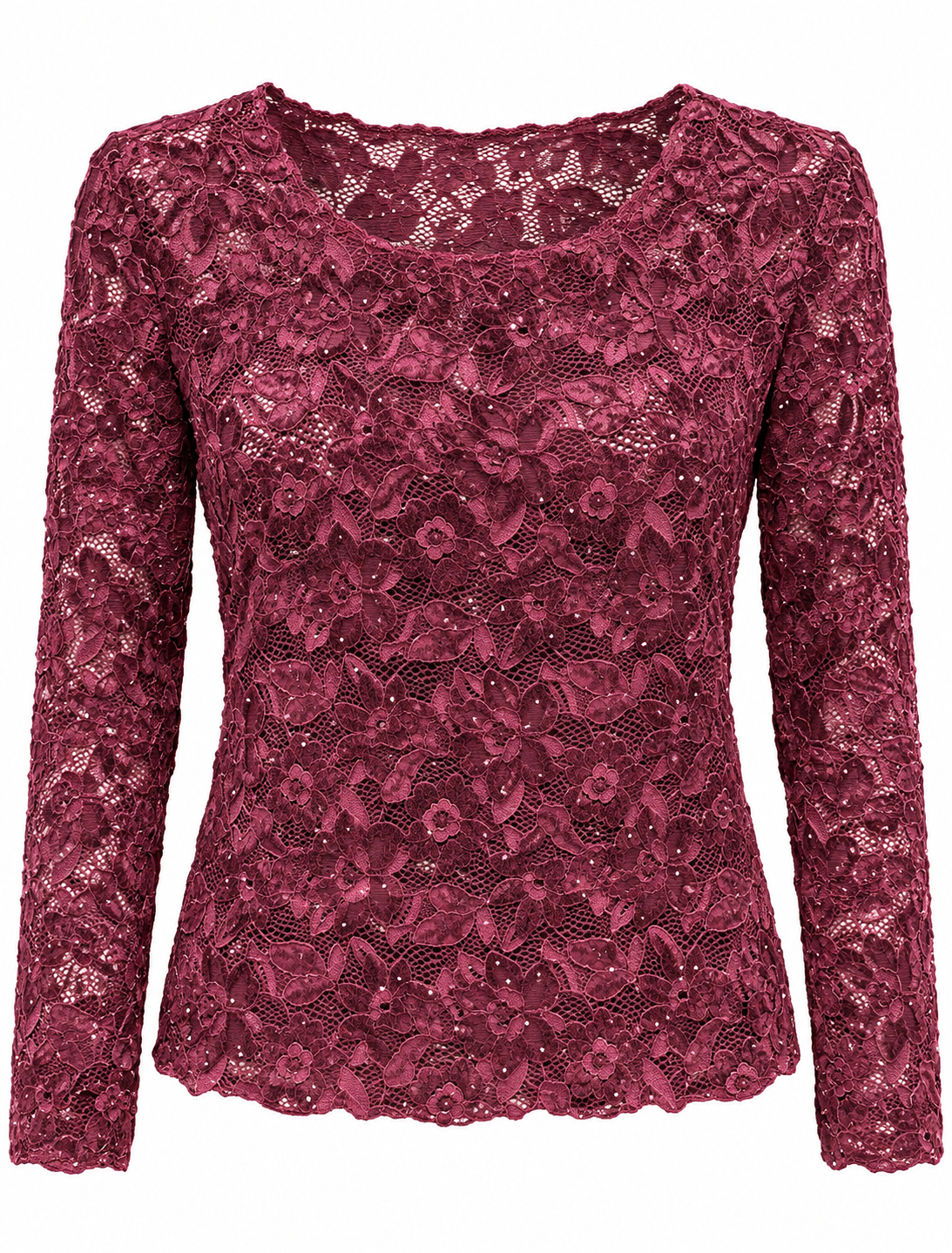 TOP VERA GLITTER AUBERGINE Kinaofashionboutique