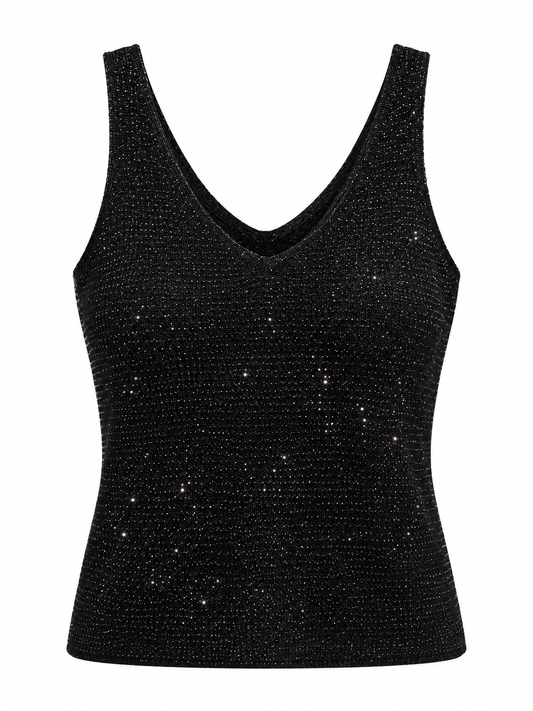 TOP ROMIE ZWART 9601 Kinaofashionboutique