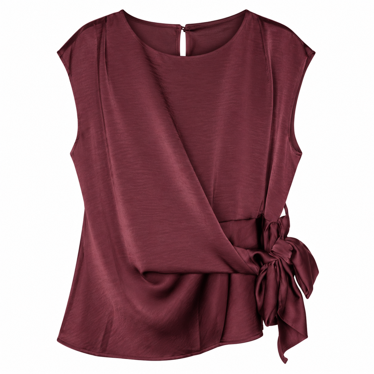 TOP IVY SATIJN BORDEAUX Kinaofashionboutique