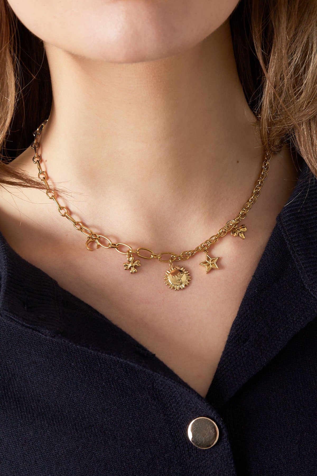 KETTING CELESTIAL CHARM GOUD