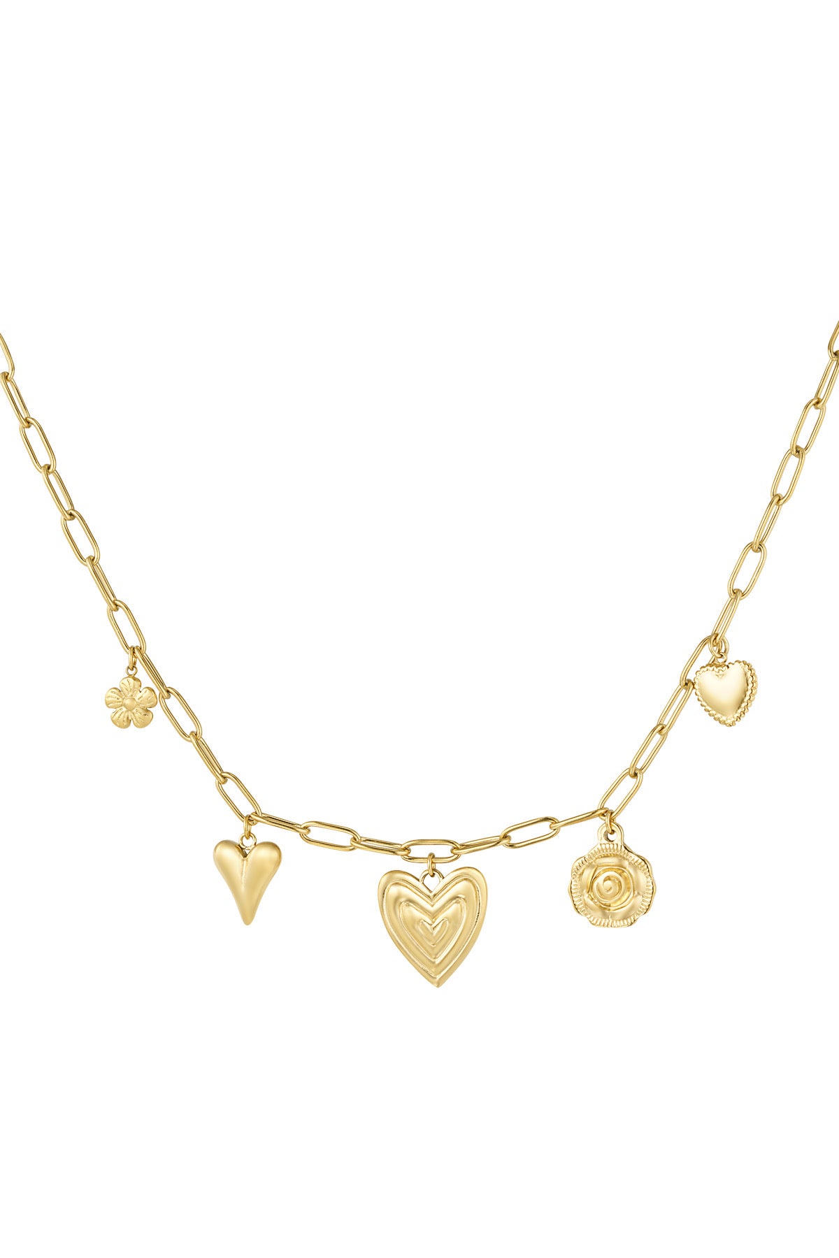 KETTING HEARTFELT GOUD
