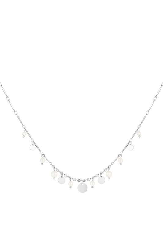 KETTING AMBER ZILVER