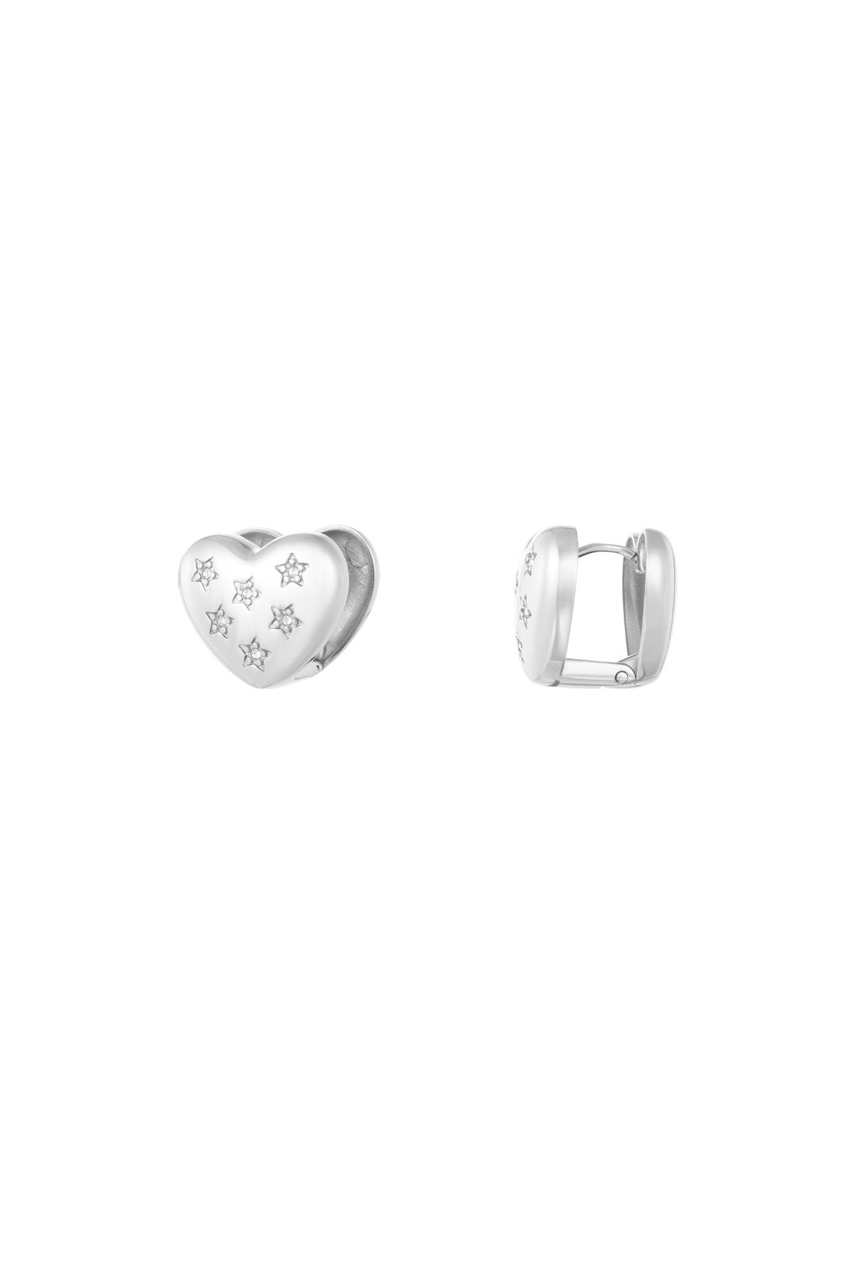 OORBELLEN EVERYDAY HEARTS ZILVER