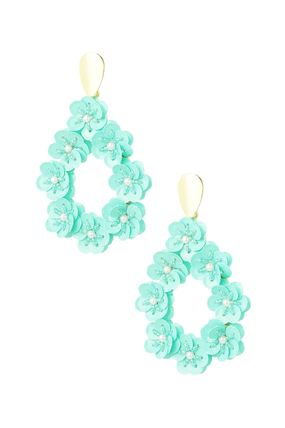 OORBELLEN BLOEM MINT