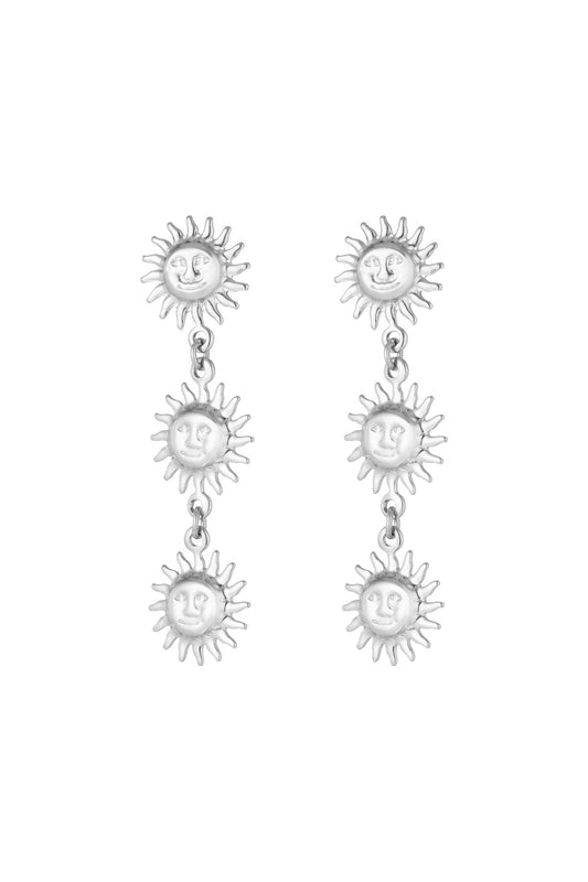 OORBELLEN SUNNY DAYS ZILVER