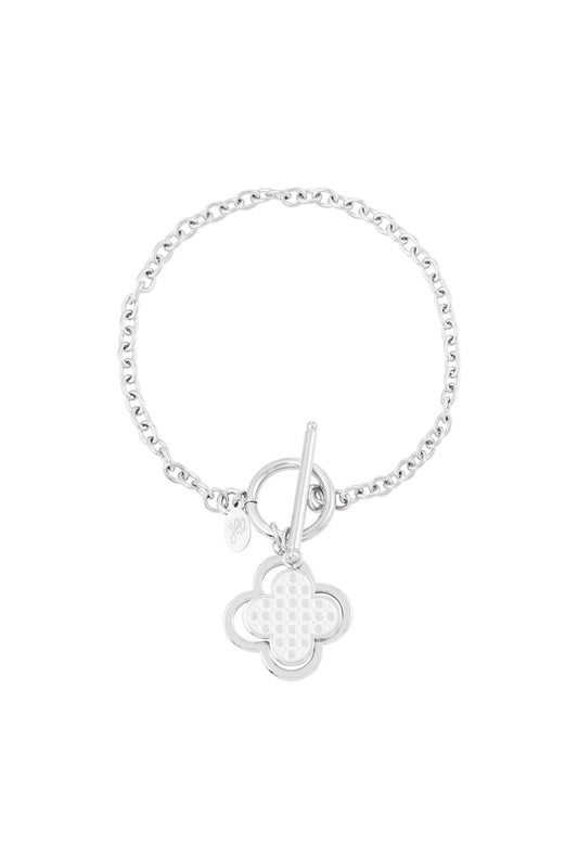 ARMBAND KLAVER STATEMENT ZILVER