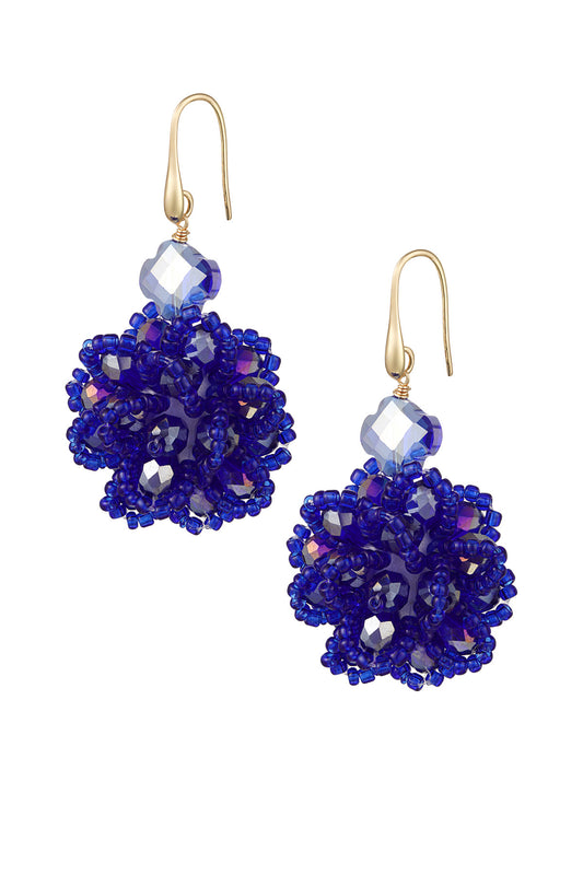OORBELLEN BLUSHING BLAUW