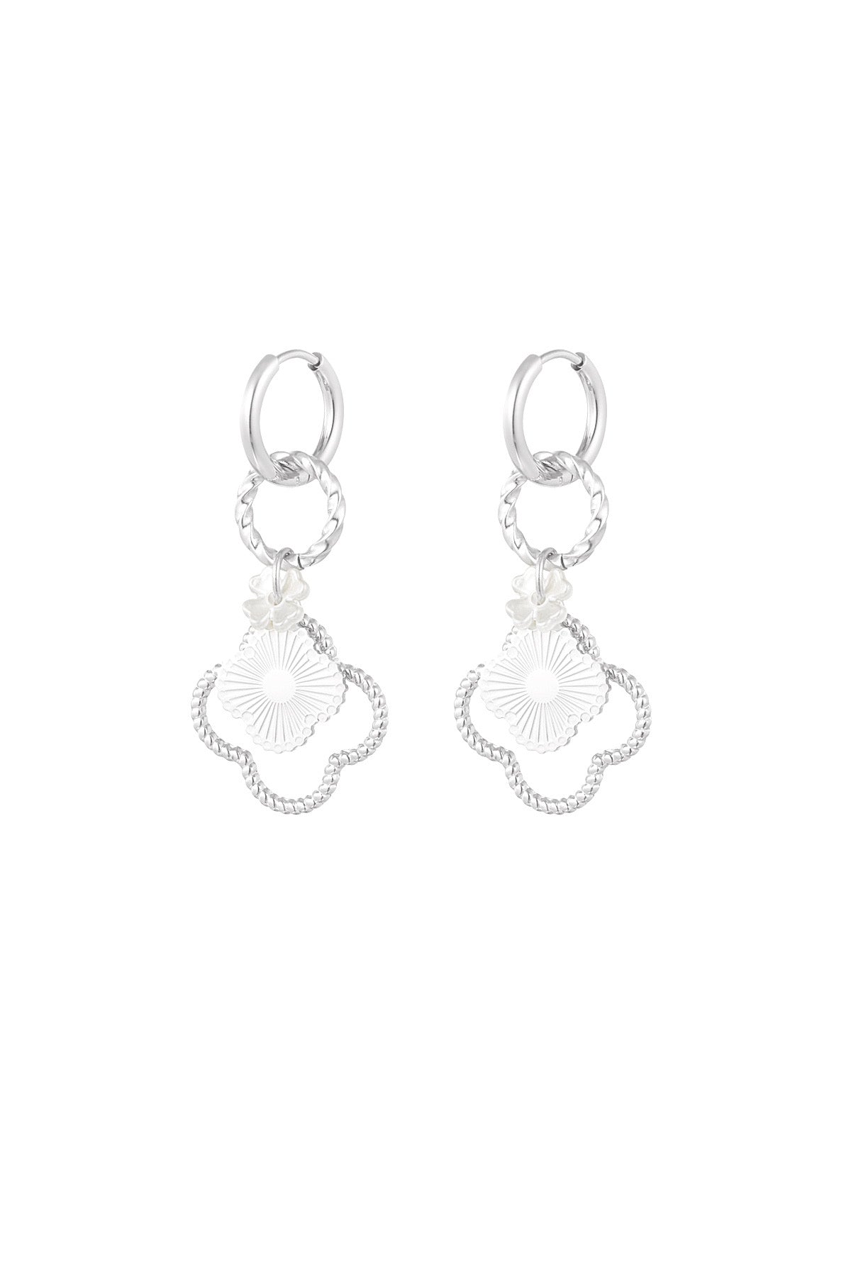 OORBELLEN CLOVER DREAMS ZILVER