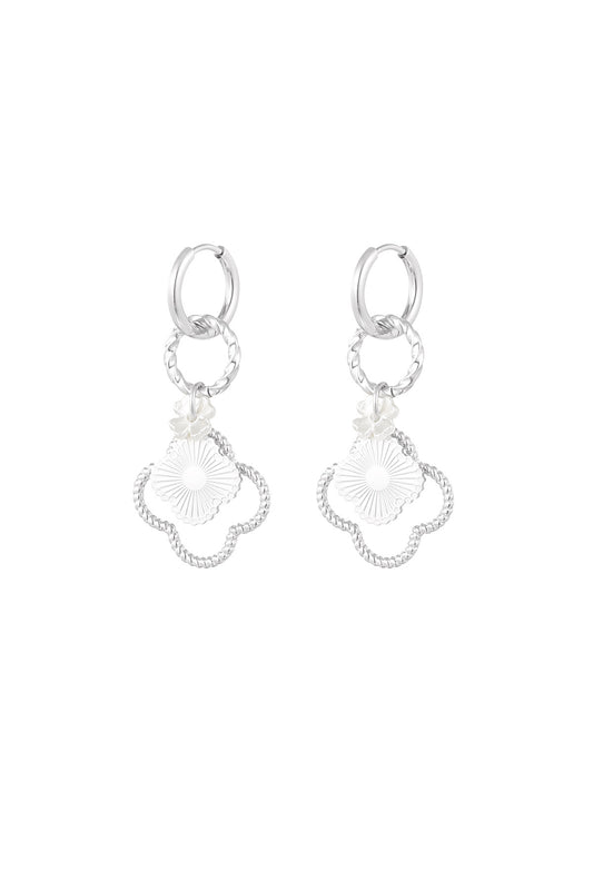 OORBELLEN CLOVER DREAMS ZILVER