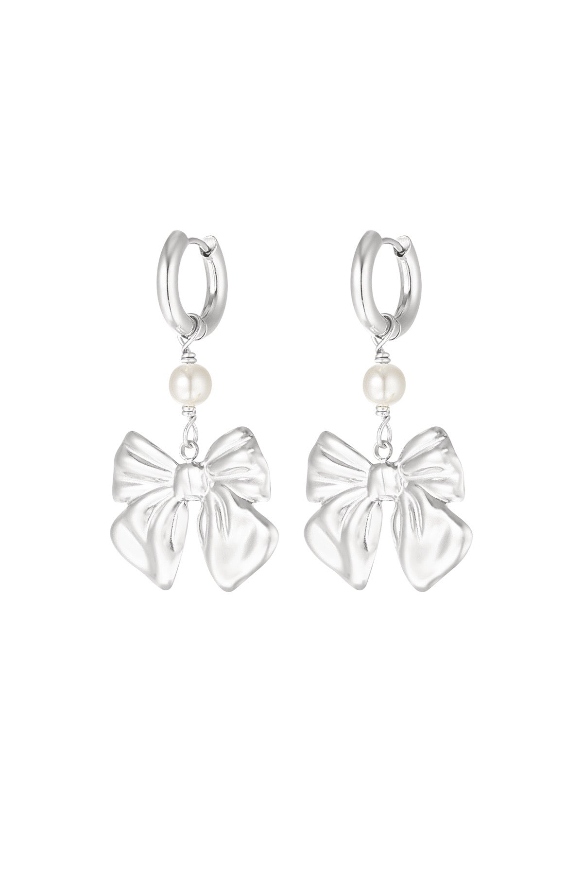 OORBELLEN BABY BOW ZILVER
