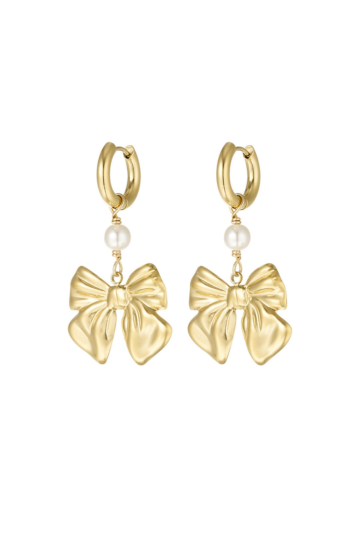 OORBELLEN BABY BOW GOUD