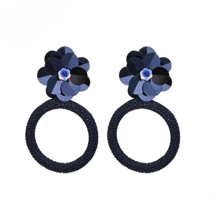 OORBELLEN JASMIN BLAUW