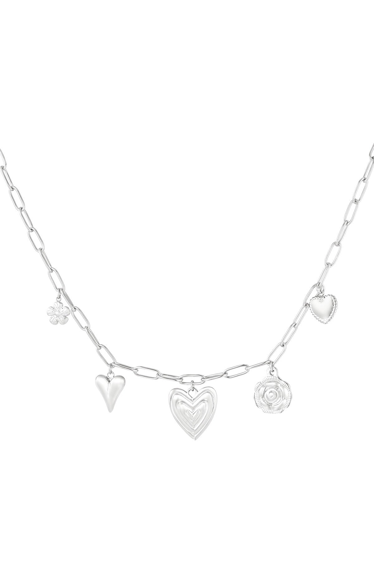 KETTING HEARTFELT CHARM ZILVER