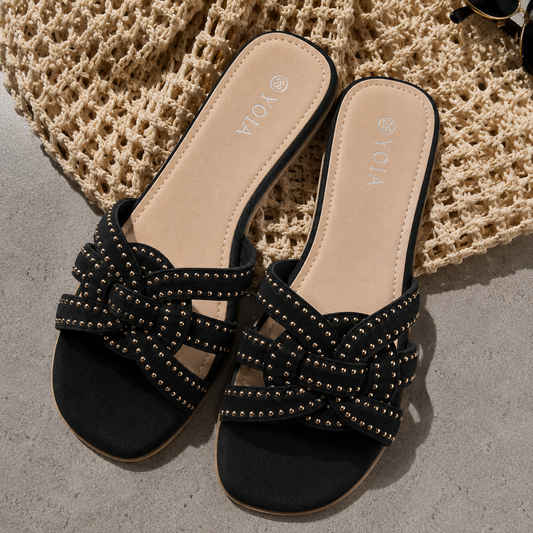 SLIPPERS BEAU ZWART