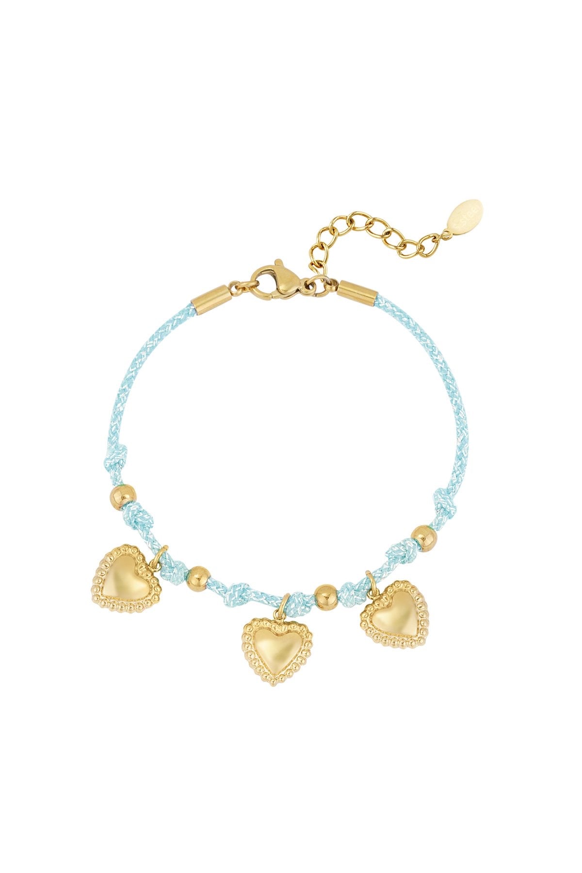 ARMBAND COZY HEARTS BLAUW