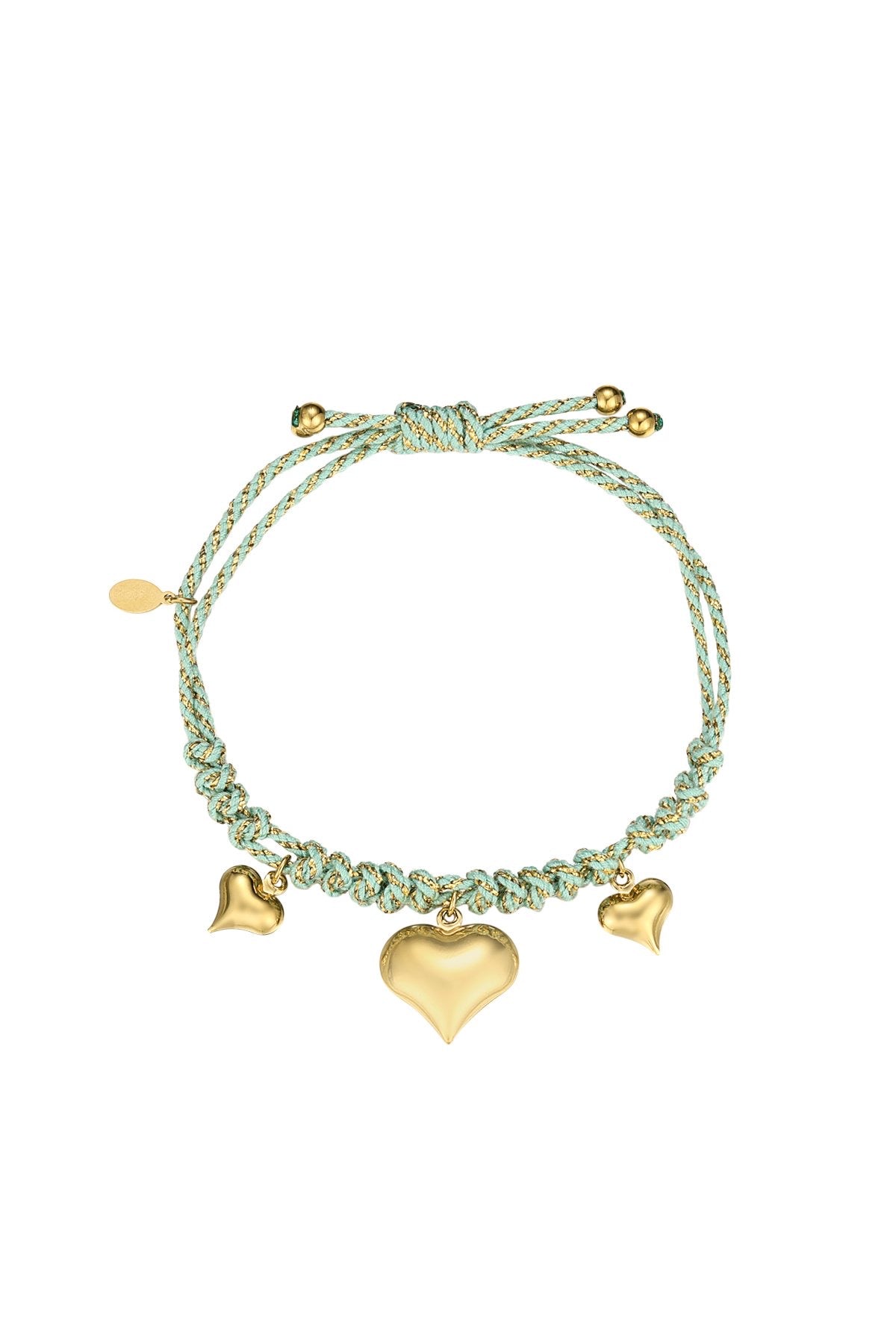 ARMBAND HEARTFELT ROPE GROEN
