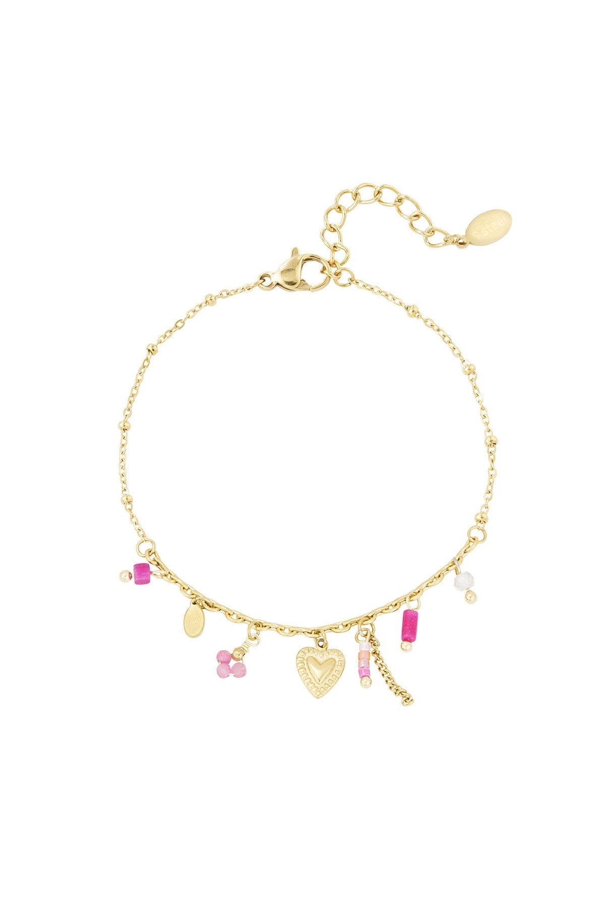 ARMBAND PINK FIESTA GOUD