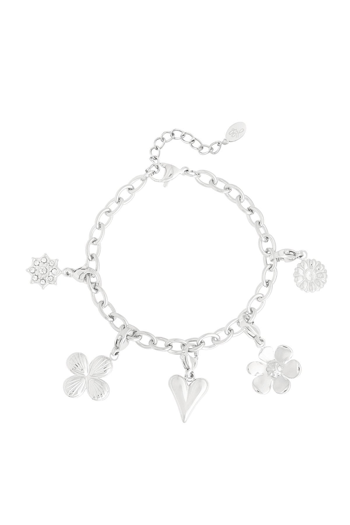 ARMBAND FLOWER ZILVER