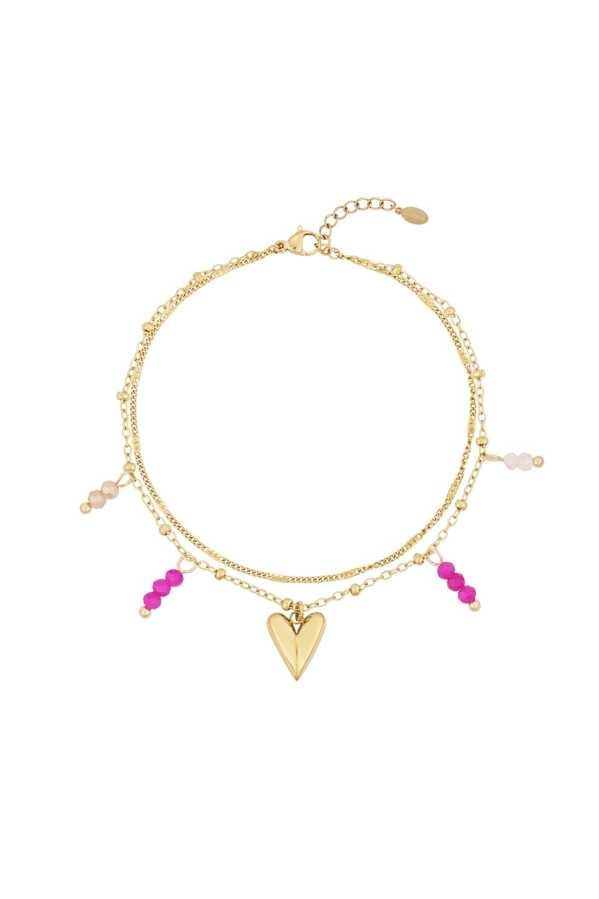 ARMBAND DOUBLE LOVE GOUD